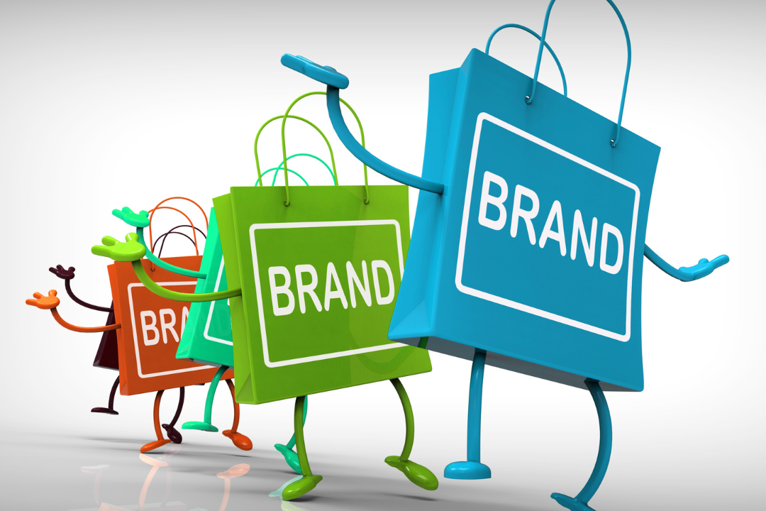 A bold, unique brand logo glowing among a sea of similar, muted logos, representing brand differentiation in a competitive marketplace.